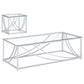 Kempton - 2 Piece Coffee And End Table Set - Chrome