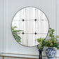 Traditional Decor Style Round Antique Glass Wall Mirror, Wall Decor For For Bathroom Entryway Console Lean Against Wall - Black