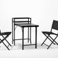 3 Piece Patio Bistro Set, Patio Set Of Foldable Patio Table And Chairs, Outdoor Patio Furniture Sets - Black