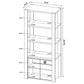 Susac - 3 Shelf Media Tower With Tall Pier Cabinet - Light Oak