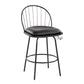Riley - Claire Farmhouse Fixed Height Counter Stool With Swivel With Round Footrest (Set of 2)