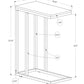 Accent Table, C - Shaped, Tempered Glass, Stylish Design Contemporary & Modern