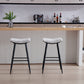 Darwin- Set of 2 - 30" Beige and Pale Blue Modern Linen Upholstered Bar Stools with Footrest