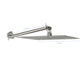 Luxury Rain Shower Head With Adjustable Arm, 10" Square, Stainless Steel - Brushed Nickel