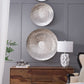 Textured Oversized Disc, Wall Decor For Living Room (Set of 3) - Silver