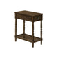 Accent End Table, 2 Tier, Storage Drawer, Traditional Stylish Design