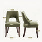 Upholstered Dining Chair With Curved Legs (Set of 2) - Green