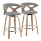 Gardenia - Mid Century Modern Fixed Height Counter Stool With Swivel (Set of 2)