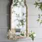 Large & Framed Wall Mirror, Arched Mirror With Decorative Window Look For Living Room - Cream