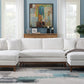 Valiant - Chenille Sectional Sofa With 4 Pillows - Ivory