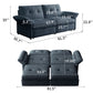 Sofa Bed, 2 In 1 Design For Living Rooms