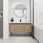 Modern Floating Bathroom Vanity Cabinet With Resin Sink Soft Close Doors And Drawer - Imitative Oak