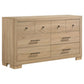 Merritt - 6 Drawer Dresser Cabinet - Light Oak