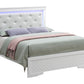 Bed With LED Light Accents Headboard