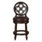 Stool With Back And Swivel Upholstered Seat