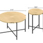 Radial - Pattern Coffee And End Table Set Waterproof Cover, Distressed Cylindrical Design (Set of 2)