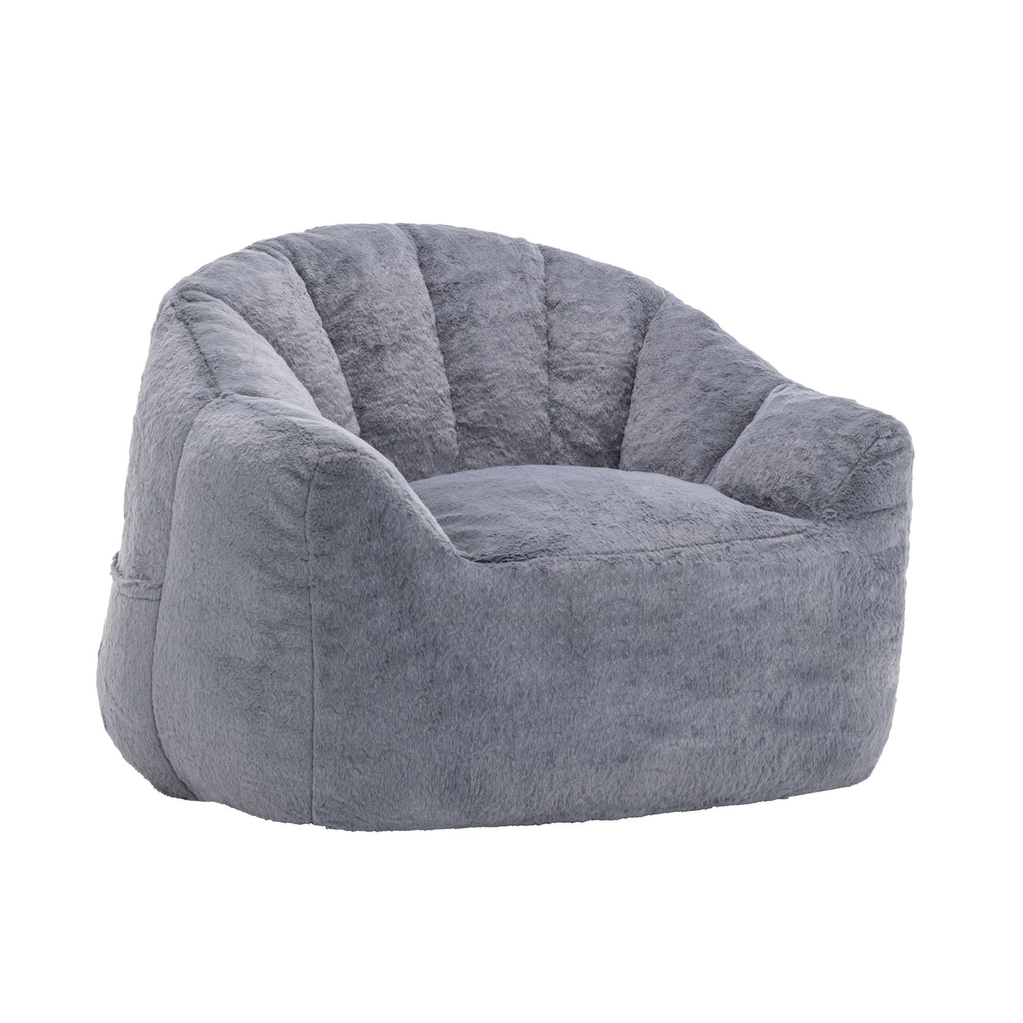 Beanbag Chair, Beanbag Sofa Chair With Armrests Stuffed High Density Foam