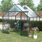 Double Door Polycarbonate house Raised Base And Anchor Aluminum Heavy Duty Walk In houses For Outdoor Backyard In All Season