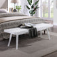 Larwich - Solid Wood Slatted Bench - White