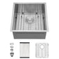 Modern Style Undermount Sink With Stainless Steel, Deep Single Bowl