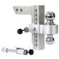 Alu - Adjustable Trailer Drop Hitch 2" Receiver 8" Adjustable - Silver