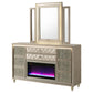 Mika - 8 Drawer LED Dresser And Mirror Set - Ivory