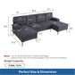 U - Shaped Sectional Sofa With Double Chaise