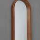 Decorative Rubber Frame Mirror With Elongated Oval Frame - Brown