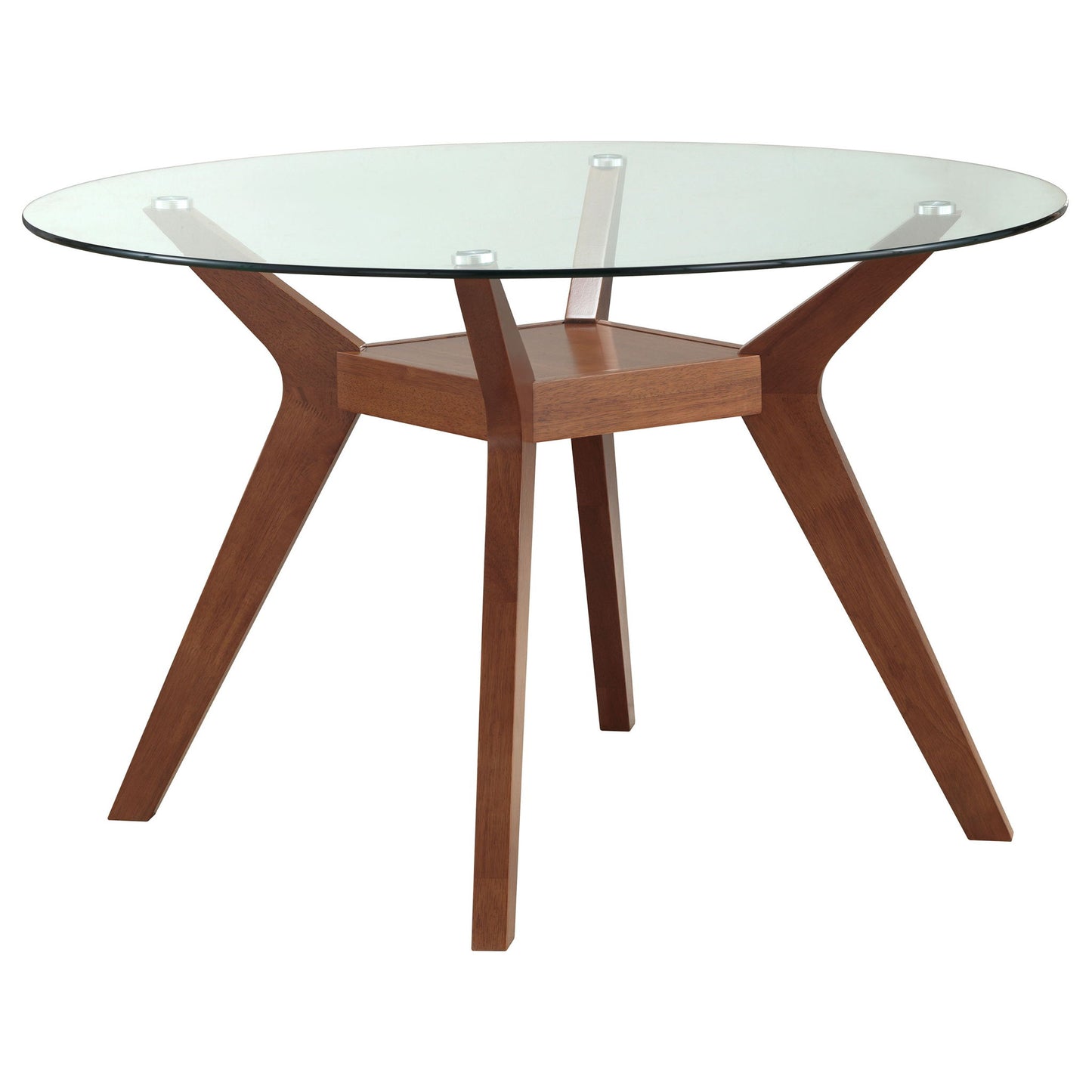Flynn - 5 Piece Glass Top Dining Table Sets And Chairs - Brown