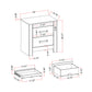 Lorenzo - Nightstand With Hidden Compartment And Handles - Silver