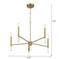 Courtyard - 5 Light Candle Chandelier - Clear / Gold
