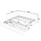 Storage Elegant Upholstered Tufted Bed Frame With Backrest And Armrests
