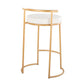 Fuji - Round Contemporary Fixed Height Counter Stool (Set of 2)