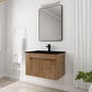 Wall Mounted Bathroom Vanity With Basin And Adjustable Open Shelf
