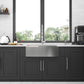Classic Ceramic Farmhouse Sink Workstation Single Bowl With Durable Finish