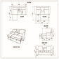 Territory - Pull Out Sofa Bed With Design - Dark Gray