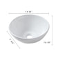 Modern Ceramic Circular Vessel Bathroom Sink