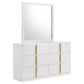 Lauryn - 6 Drawer Dresser With Mirror - Gloss White