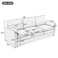 Cozy Upholstered 3 Seater Sofa Cushion For Living Room