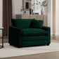 Modern Classic Fabric Single Chair Deep Seat Sofa With Pillow