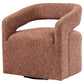 Brillia - Swivel Accent Chair - Burgundy