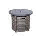 Wicker Outdoor Lounge Set With Cushions And Fire Pit