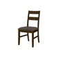 Dining Chair, Upholstered, Side, Dining Room, Transitional (Set of 2) - Brown