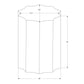 Drum Accent Side Table, Stylish Scalloped Design