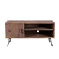 Simple, Modern, Vintage Reclaimed Wood TV Stand Media Table For Living Room - Natural