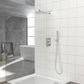 10" Square Dual Shower Head System Wall Mounted With Rough In Valve Modern Bathroom Fixture