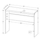 Accent Console Table For Entryway, Glossy Spacious Surface