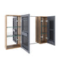 43.3" Wall Mounted Bathroom Cabinet With Adjustable Shelves, Door Storage Cabinet - Imitative Oak
