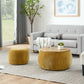 Round Storage Ottoman, 2 In 1 Function, End Table And Ottoman