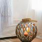 Decorative Lantern With Handle, Wooden Lantern For Indoor Outdoor, Home Garden, Wedding - Silver